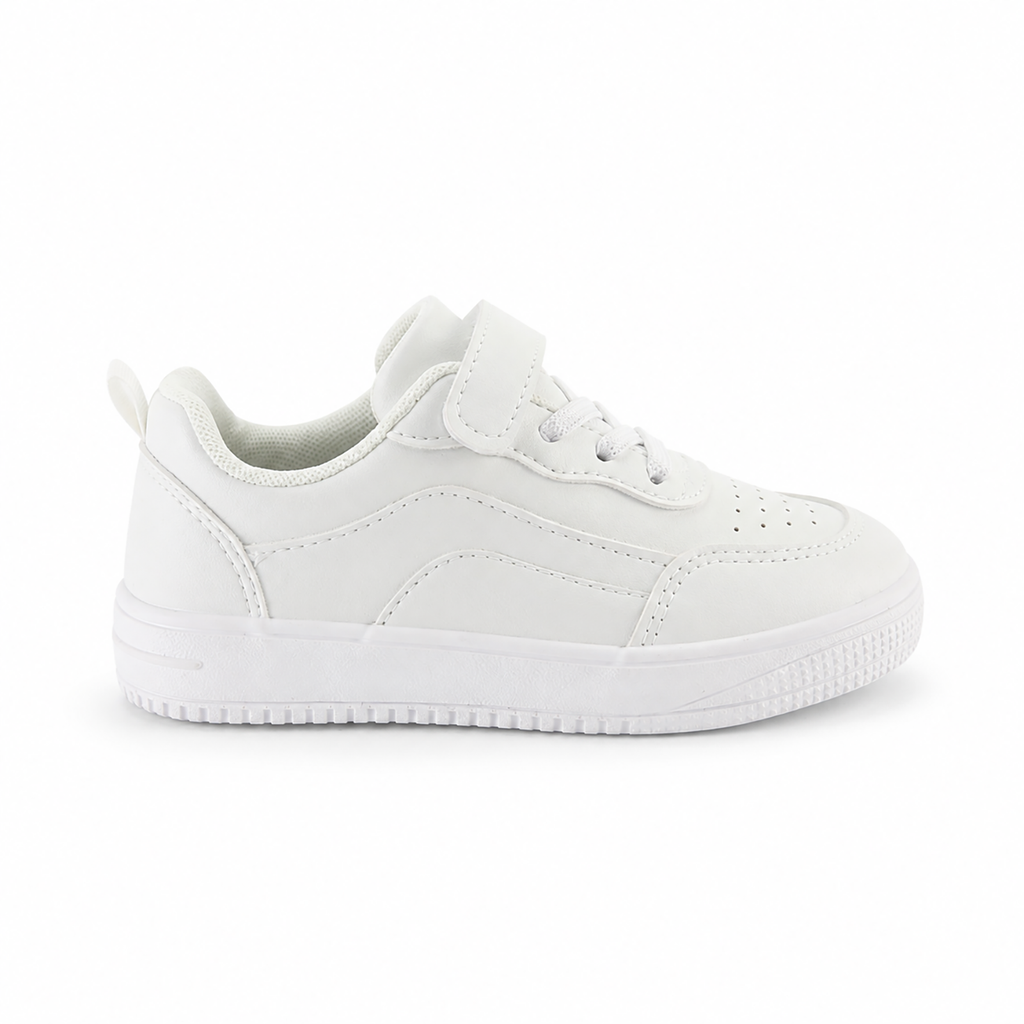 Kinder Sneaker Jungen Weiß mit Klettverschluss