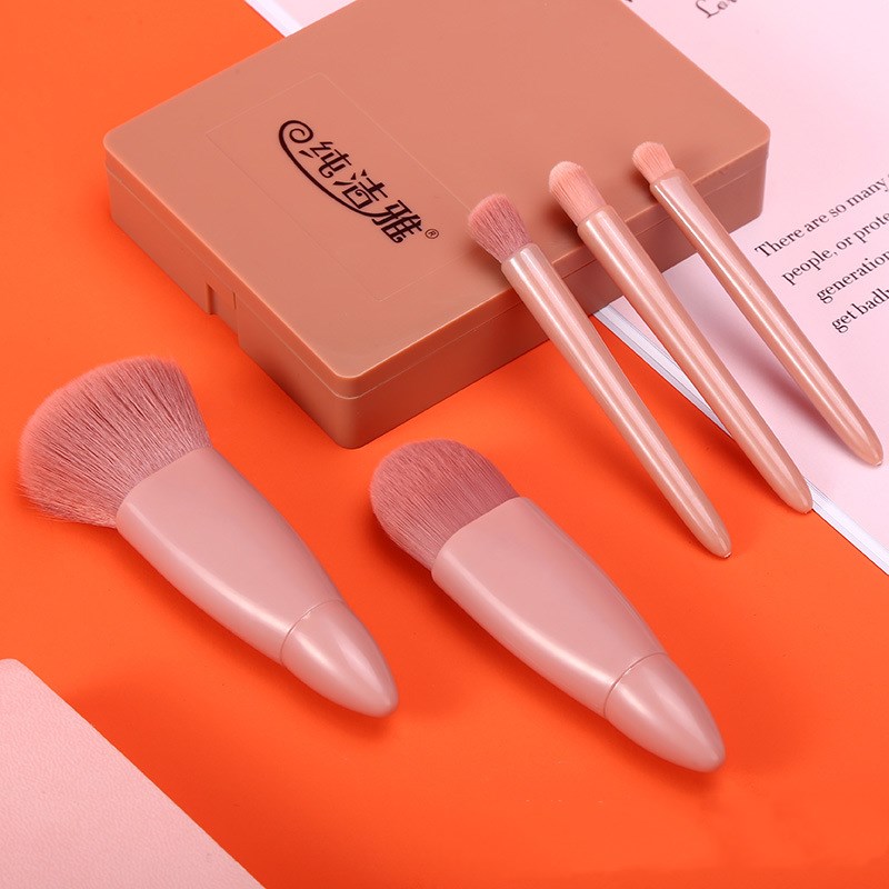 5-teiliges Make-up-Pinsel-Set – Kosmetikpinsel für Puder, Lidschatten, Foundation, Rouge und zum Verblenden.