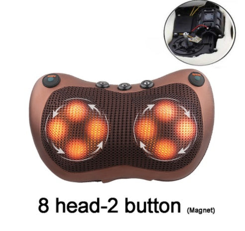 Elektrisches multifunktionales Nackenmassagegerät für Zuhause und Auto, Nacken- und Halswirbelsäulenmassage, Massagekissen zur Entspannung von Taille und Rücken