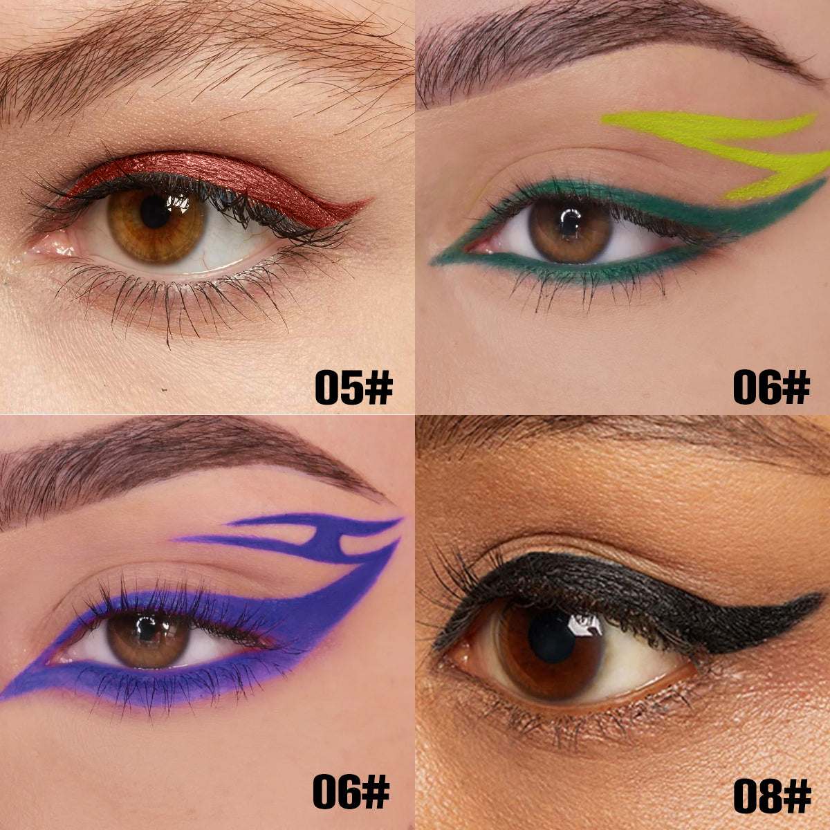 PHOFAY wasserfestes buntes Eyeliner‑Set