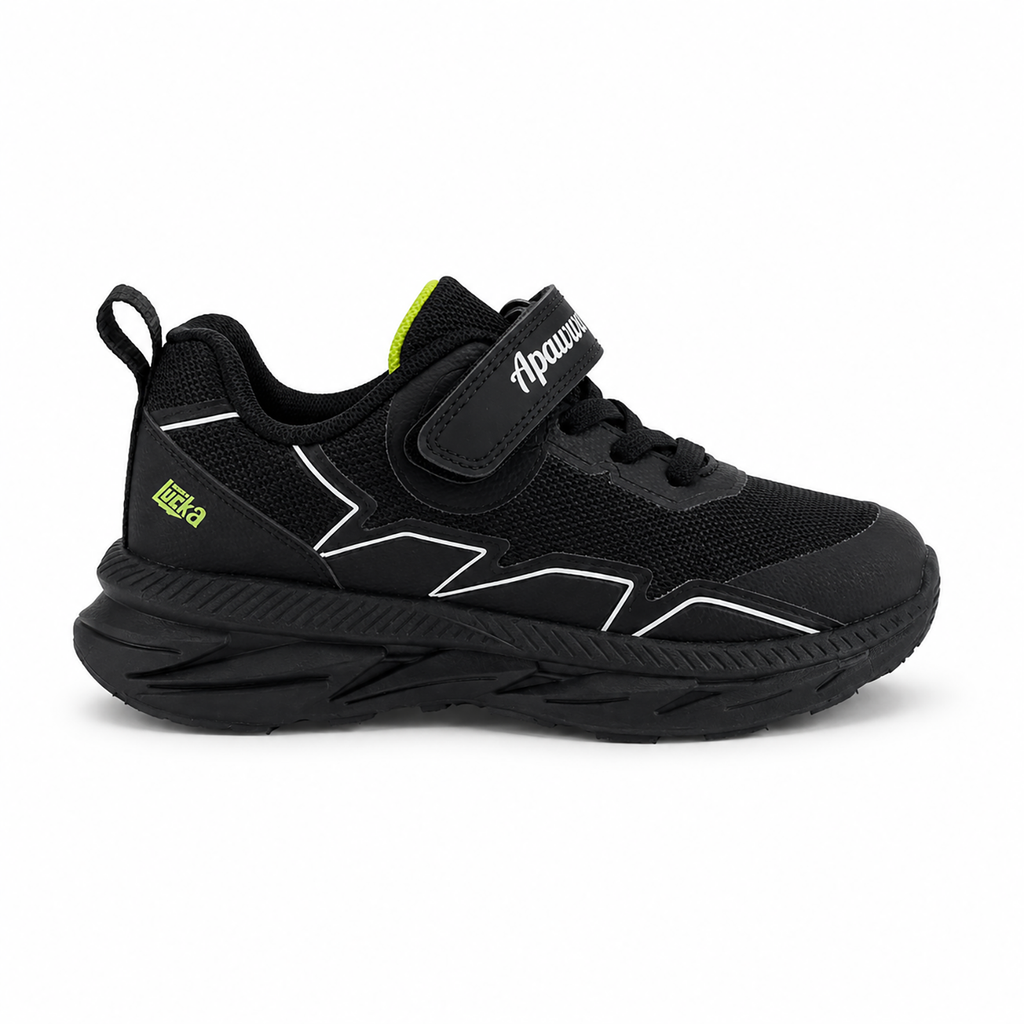 Kinder Sneaker Jungen Schwarz mit Klettverschluss