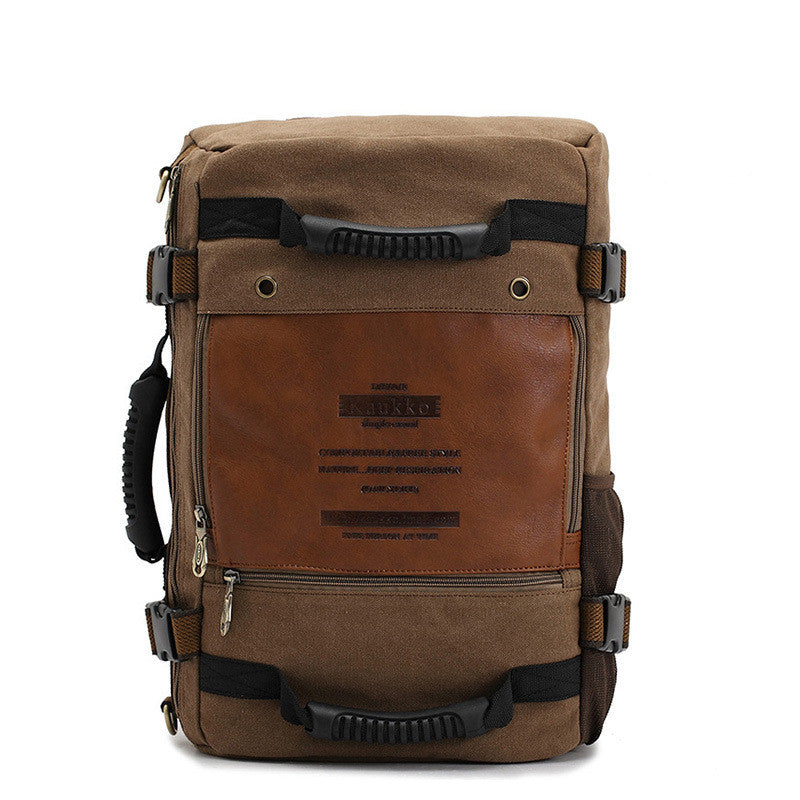 Herren-Canvas-Rucksack, großer Reise- und Schulrucksack, Schulter-Computer-Rucksack, funktionale vielseitige Tasche, multifunktionale Laptop-Tasche