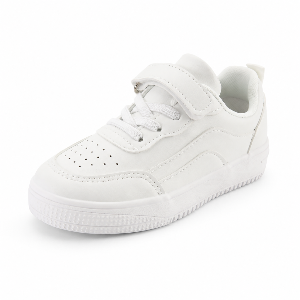 Kinder Sneaker Jungen Weiß mit Klettverschluss