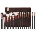 15 Make-up-Pinsel mit Tasche, roségoldenes Make-up-Pinsel-Set, multifunktionales Make-up-Werkzeugset