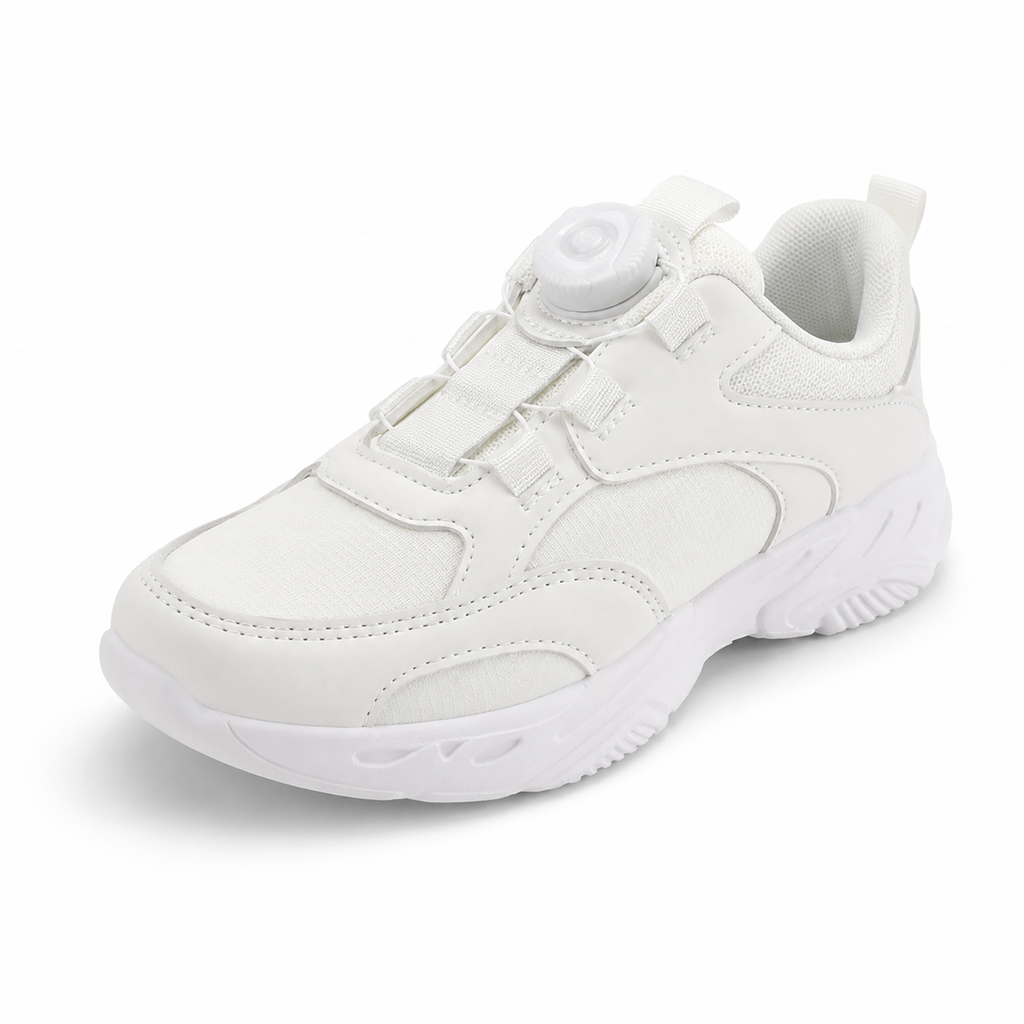 Kinder Sneaker Weiß mit Drehverschluss
