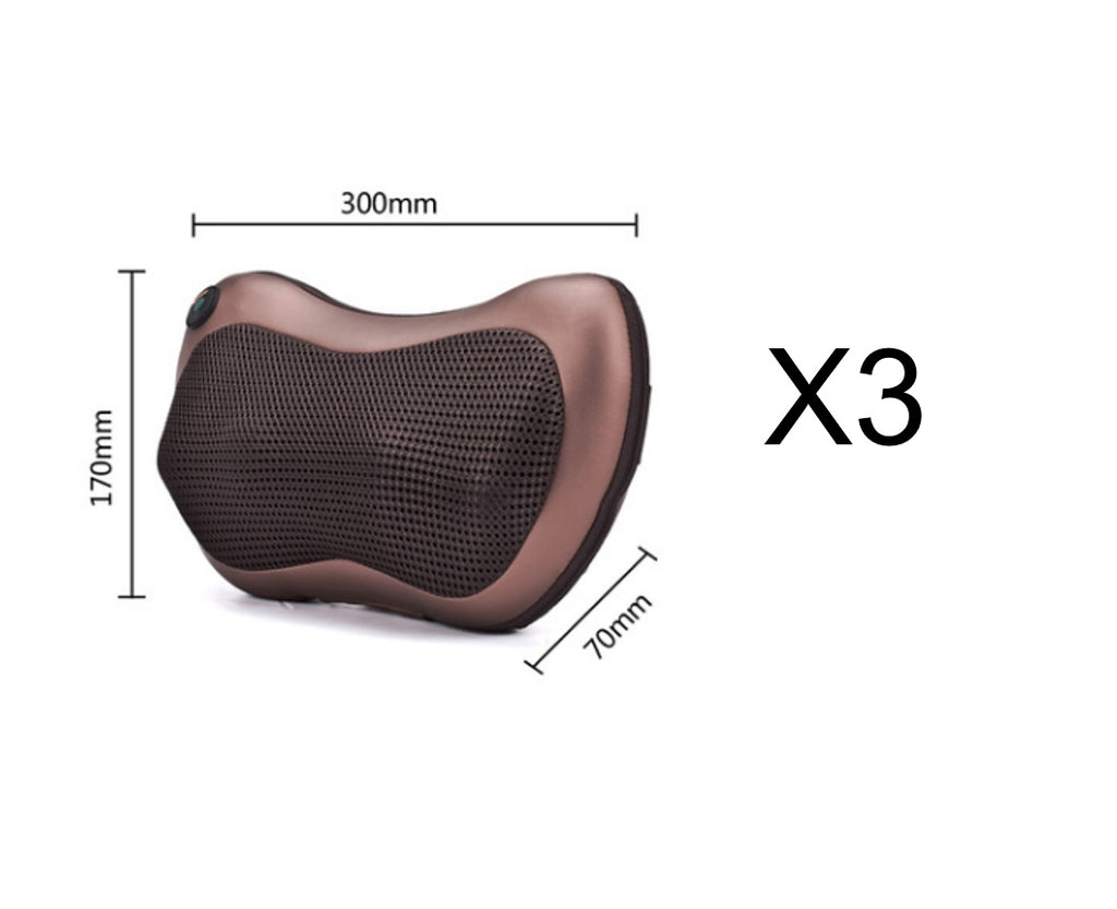 Elektrisches multifunktionales Nackenmassagegerät für Zuhause und Auto, Nacken- und Halswirbelsäulenmassage, Massagekissen zur Entspannung von Taille und Rücken