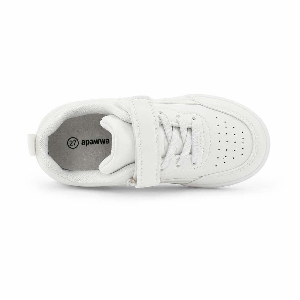 Kinder Sneaker Jungen Weiß mit Klettverschluss