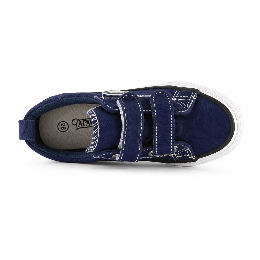 Kinder Sneaker Jungen Dunkelblau mit Klettverschluss
