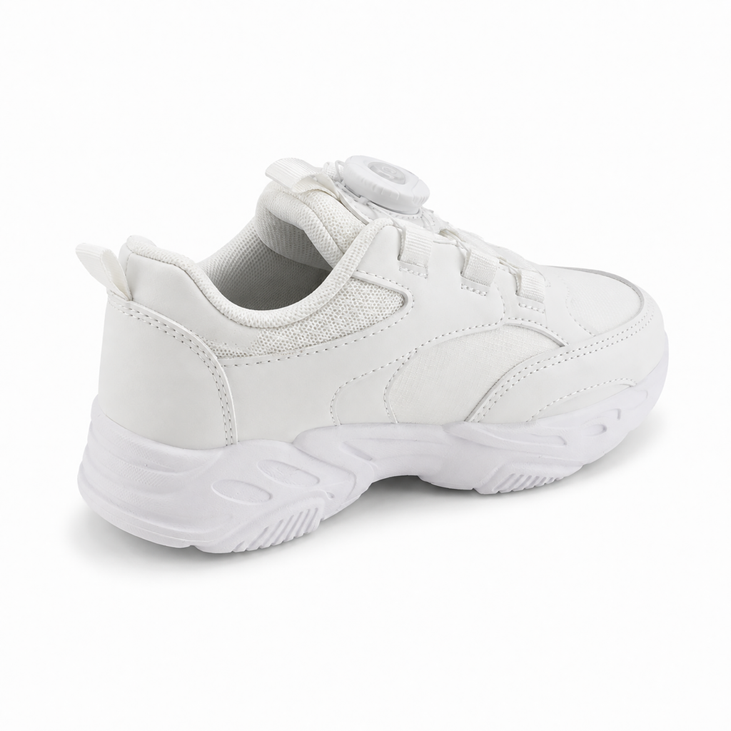 Kinder Sneaker Weiß mit Drehverschluss