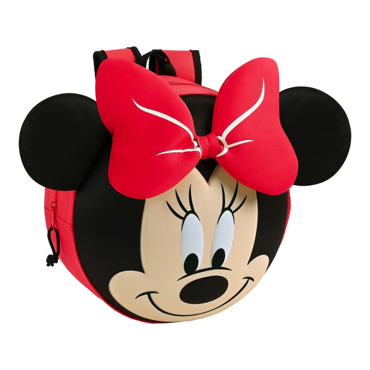 3D Kinder-Rucksack Minnie Mouse – Schwarz/Rot, 31 × 31 × 10 cm