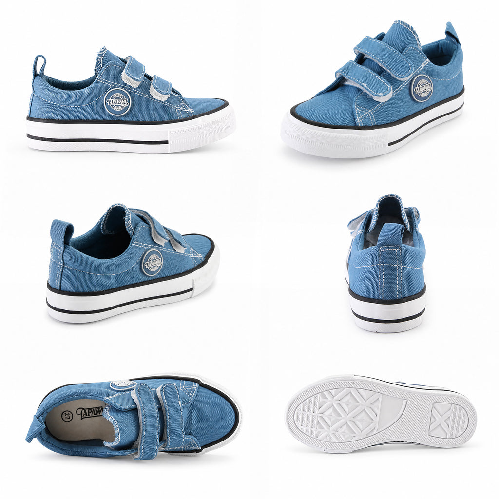 Kinder Sneaker Jungen Blau mit Klettverschluss