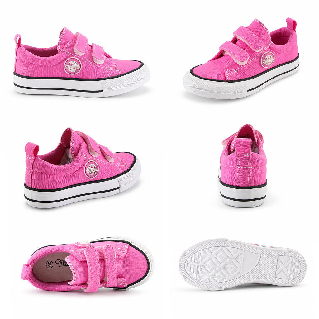 Kinder Sneaker Mädchen Fuchsia mit Klettverschluss