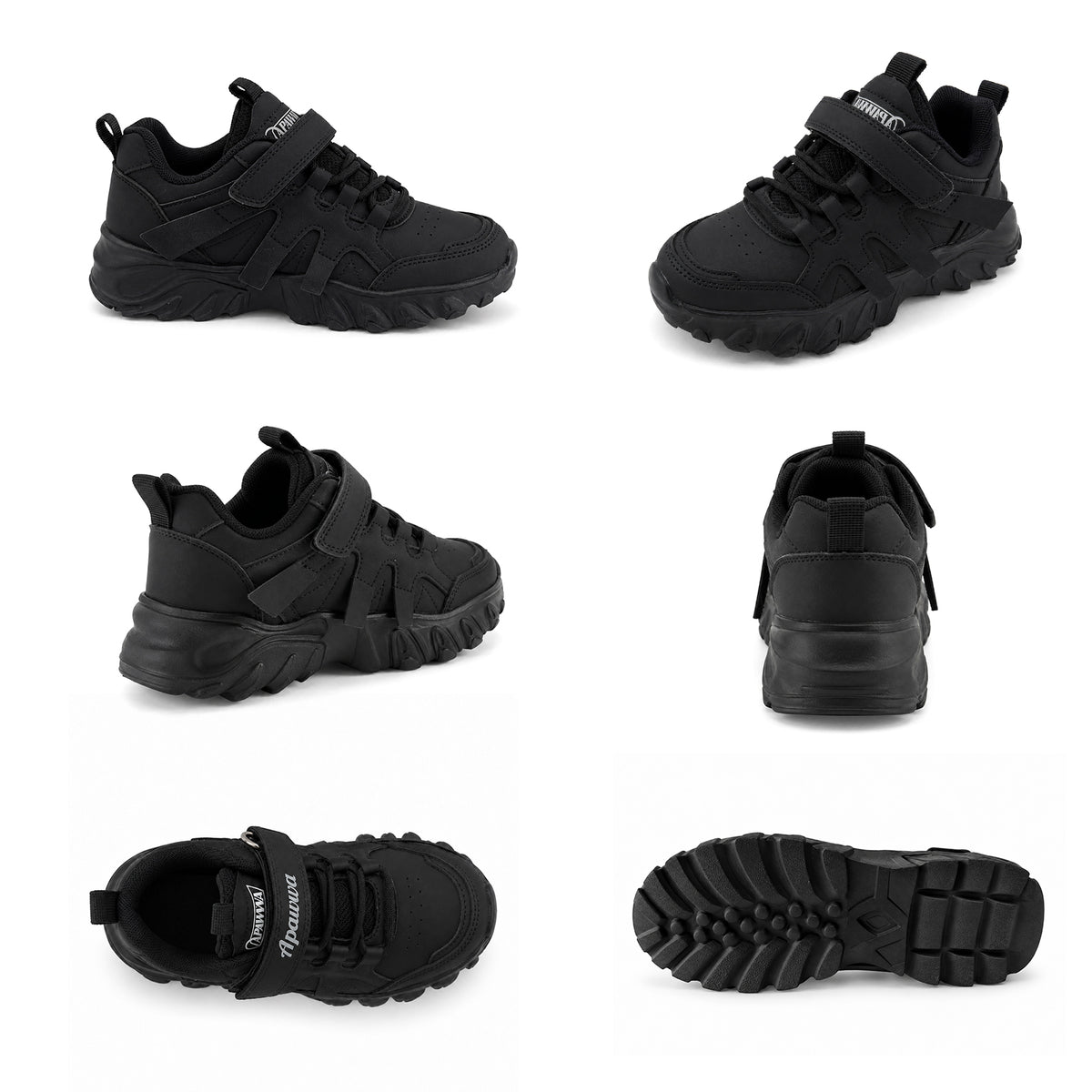 Jungen Sneaker Schwarz – Sportliche Chunky-Sneaker mit Klettverschluss