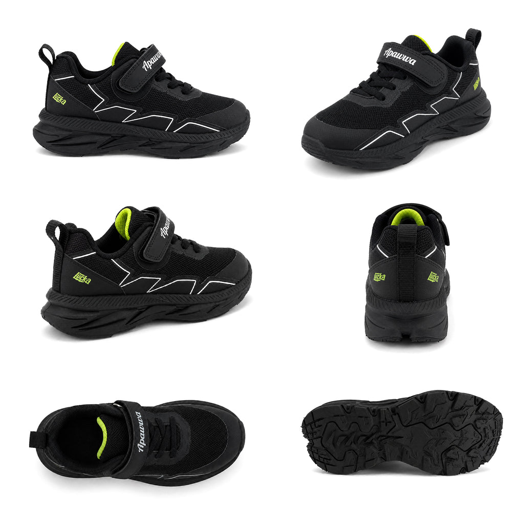 Kinder Sneaker Jungen Schwarz mit Klettverschluss