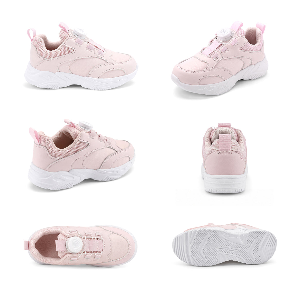 Kinder Sneaker Mädchen Rosa mit Drehverschluss – Sportschuhe Freizeitschuhe