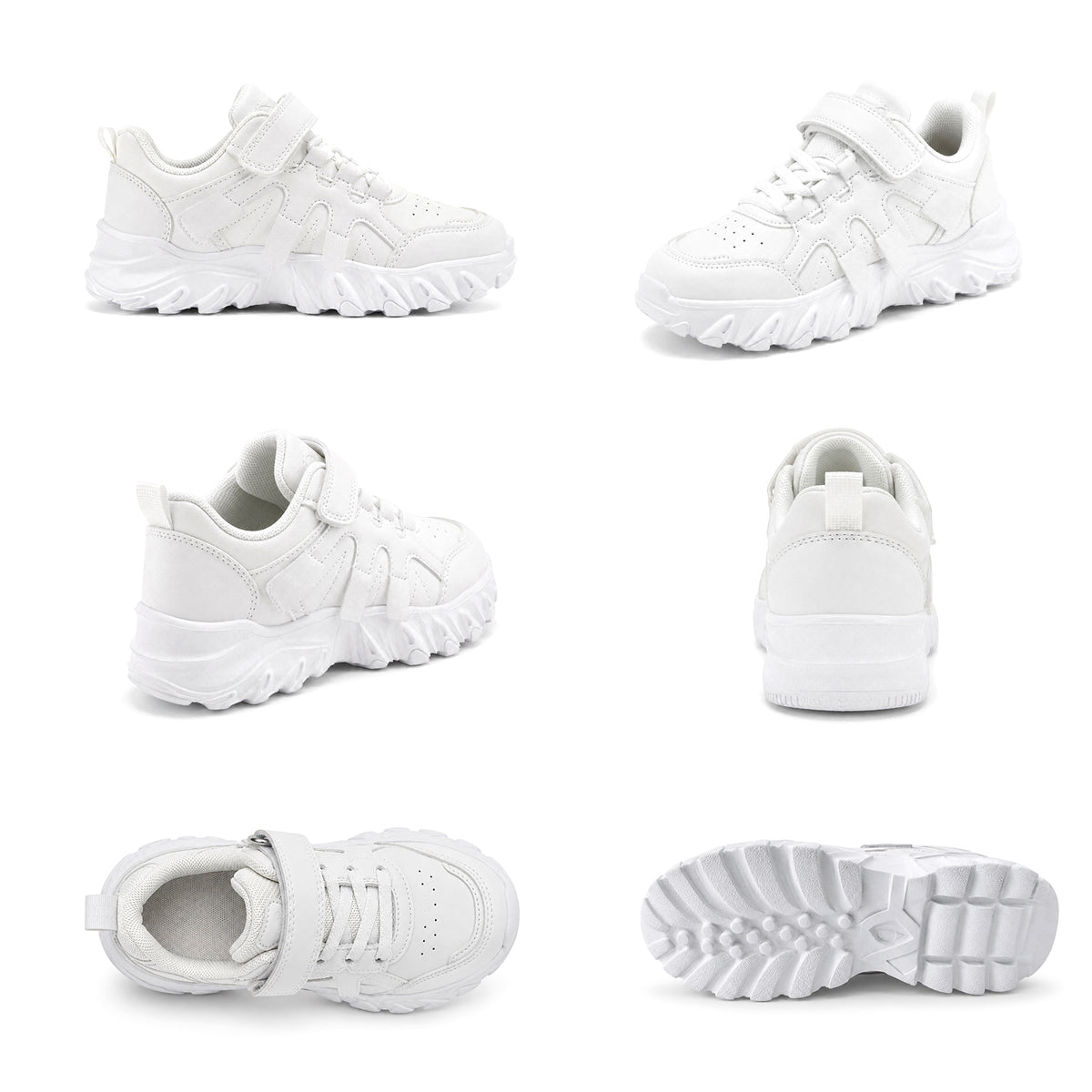Jungen Sneaker Weiß – Sportliche Chunky-Sneaker mit Klettverschluss