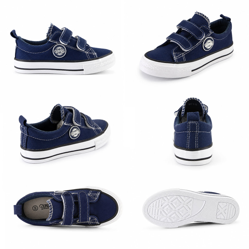 Kinder Sneaker Jungen Dunkelblau mit Klettverschluss