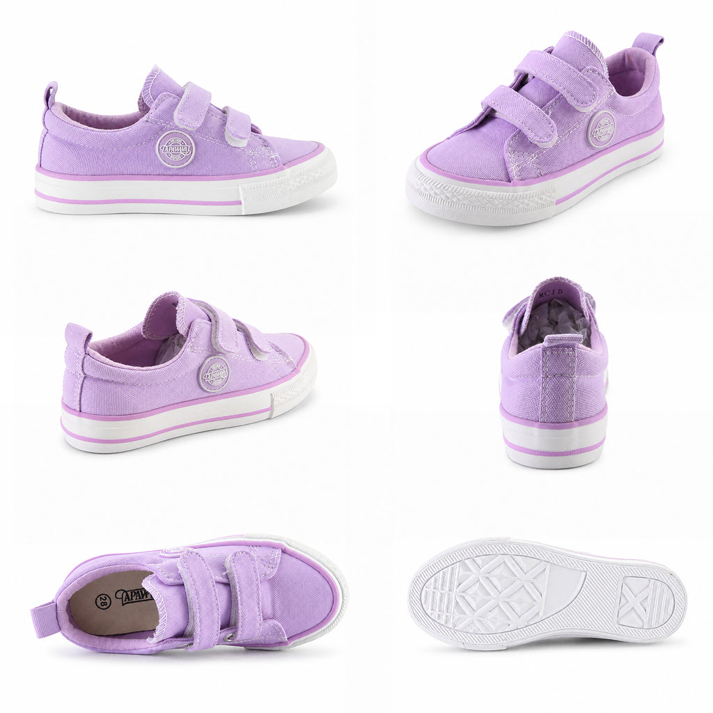 Kinder Sneaker Mädchen Lila mit Klettverschluss